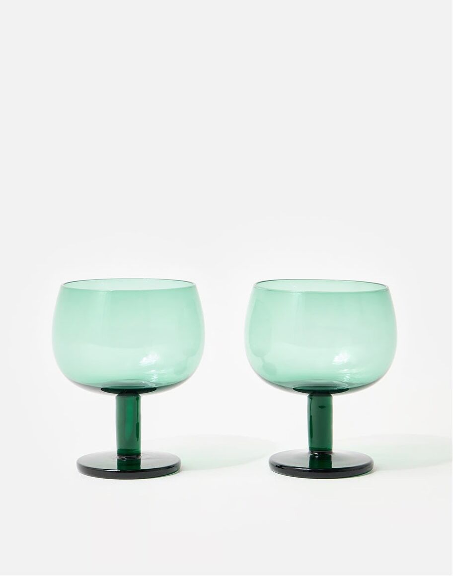 Mari Green Gin Glasses Set of Two